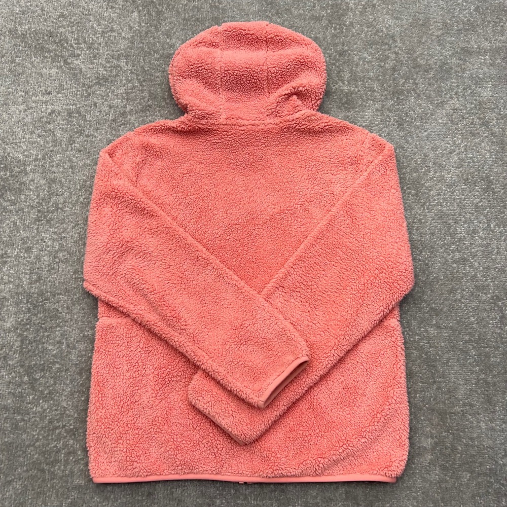 THE NORTH FACE Girl's XL Fleece Full Zip Hoodie Sherpa Outdoor Fuzzy Teddy Pink - Picture 9 of 16